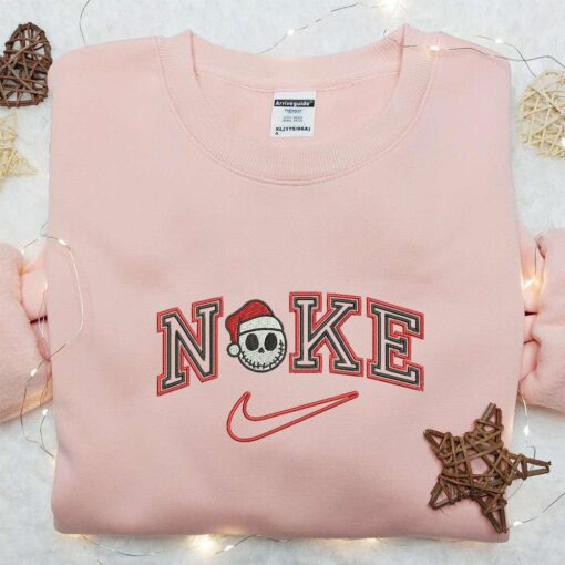 Jack Xmas x Nike Embroidered Hoodie Nike Inspired Embroidered Shirt Best Halloween Gift Ideas