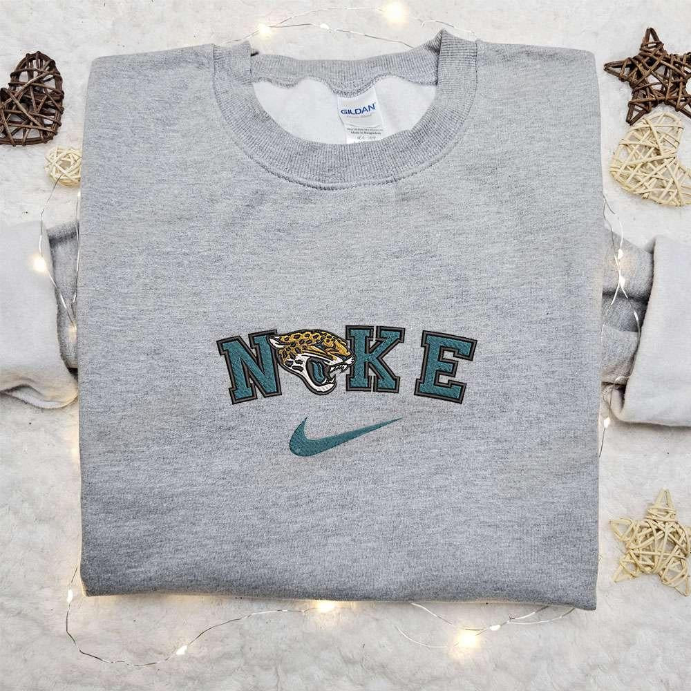 Jacksonville Jaguars x Nike Embroidered Shirt NFL Sports Embroidered Shirt Nike Inspired Embroidered Hoodie