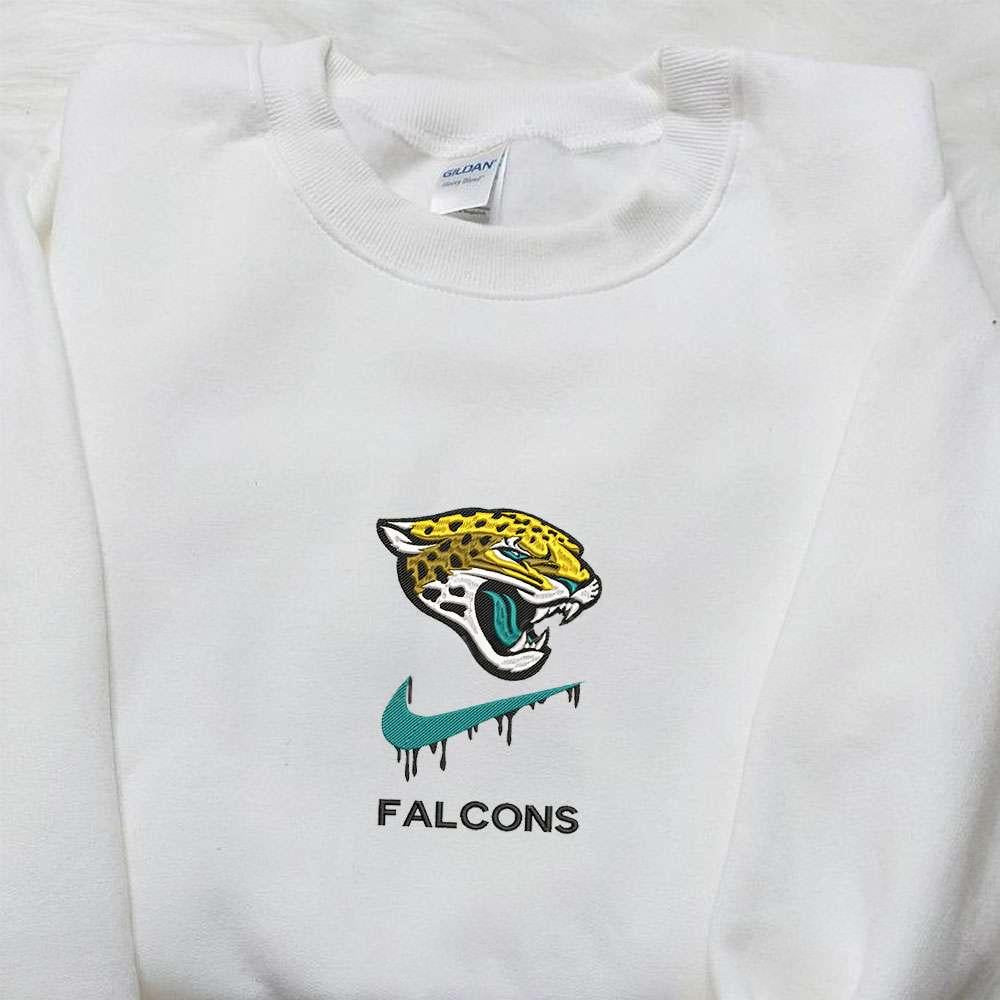 Jacksonville Jaguars x Nike Swoosh Drip Embroidered Shirt NFL Sports Embroidered Hoodie Best Gift Ideas