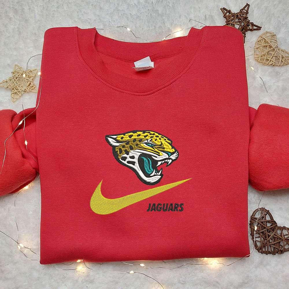 Jacksonville Jaguars x Nike Swoosh Embroidered Shirt NFL Sports Embroidered Hoodie Best Gift Idea