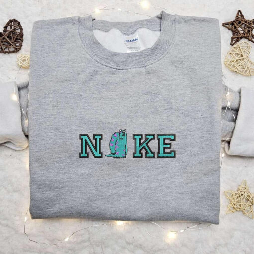 James P Sullivan x Nike Embroidered Shirt Disney Monsters Inc Embroidered Hoodie Nike Inspired Embroidered Sweatshirt