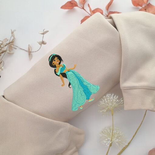 jasmine Embroidery, Disneyland Embroidered Sweatshirt, Movie Disney Inspired, Best Gifts Idea For Him Her
