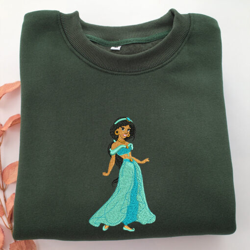 jasmine Embroidery, Disneyland Embroidered Sweatshirt, Movie Disney Inspired, Best Gifts Idea For Him Her - Image 3