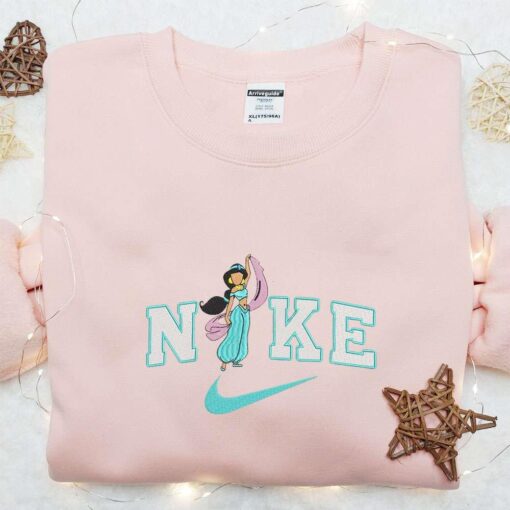 Jasmine x Nike Embroidered Shirt Disney Princess Embroidered Hoodie Best Gift For Girls