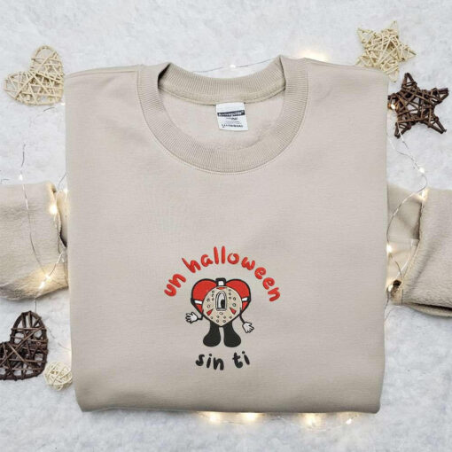 Jason Un Halloween Sin Ti Embroidered T shirt Friday The 3th Movie Embroidered T shirt Best Gift Ideas For Family