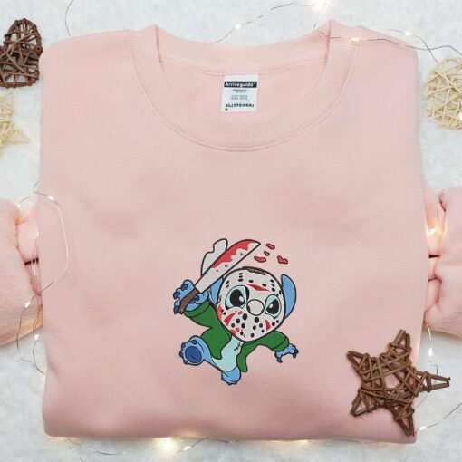 Jason Voorhees Stitch Killer Embroidered Hoodie Friday The 3th Movie Embroidered T shirt Best Gift Ideas For Family