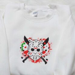 Jason Voorhees You Slay My Heart Embroidered Sweatshirt Horror Movie Embroidered Hoodie Best Halloween Gift Ideas