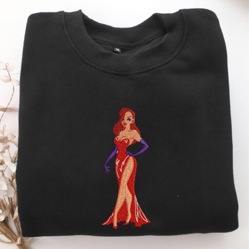 Jessica Rabbit Embroidery, Disneyland Embroidered Sweatshirt, Movie Disney Inspired, Best Gifts Idea For Him Her - Image 5