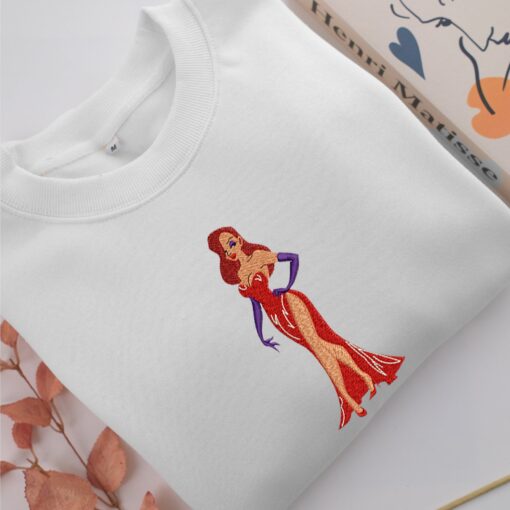 Jessica Rabbit Embroidery, Disneyland Embroidered Sweatshirt, Movie Disney Inspired, Best Gifts Idea For Him Her - Image 2