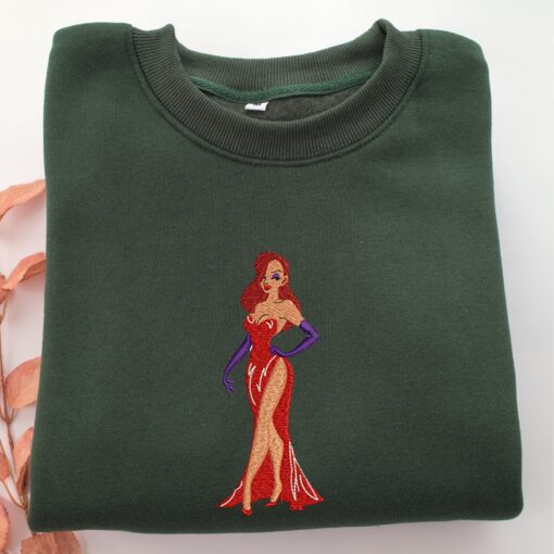 Jessica Rabbit Embroidery, Disneyland Embroidered Sweatshirt, Movie Disney Inspired, Best Gifts Idea For Him Her - Image 3