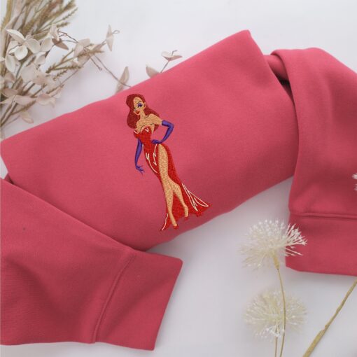 Jessica Rabbit Embroidery, Disneyland Embroidered Sweatshirt, Movie Disney Inspired, Best Gifts Idea For Him Her - Image 4