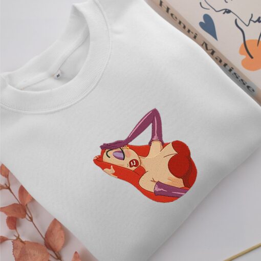 Jessica Rabbit Half Embroidery, Disneyland Embroidered Sweatshirt, Movie Disney Inspired, Best Gifts Idea For Him Her - Image 2