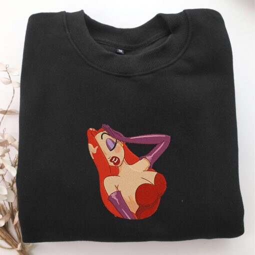 Jessica Rabbit Half Embroidery, Disneyland Embroidered Sweatshirt, Movie Disney Inspired, Best Gifts Idea For Him Her - Image 5