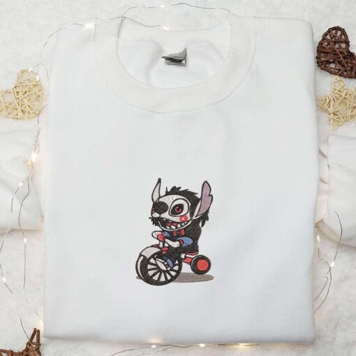 Jigsaw Halloween Stitch Embroidered Sweatshirt Disney Halloween Embroidered Hoodie Funny Halloween Embroidered Shirt