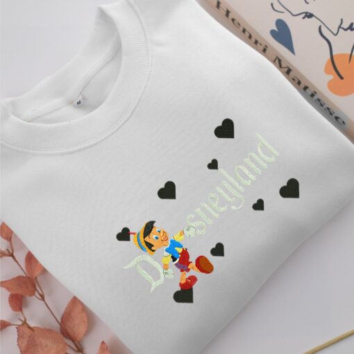 Jiminy Cricket Disneyland Embroidery, Disneyland Embroidered Sweatshirt, Movie Disney Inspired, Best Gifts Idea For Him Her - Image 2