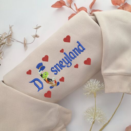 Jimmy Cricket Disneyland Embroidery, Disneyland Embroidered Sweatshirt, Movie Disney Inspired, Best Gifts Idea For Him Her