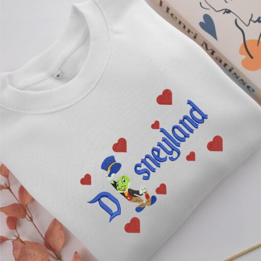 Jimmy Cricket Disneyland Embroidery, Disneyland Embroidered Sweatshirt, Movie Disney Inspired, Best Gifts Idea For Him Her - Image 2