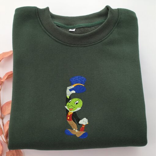 Jimmy Cricket Embroidery, Disneyland Embroidered Sweatshirt, Movie Disney Inspired, Best Gifts Idea For Him Her - Image 3
