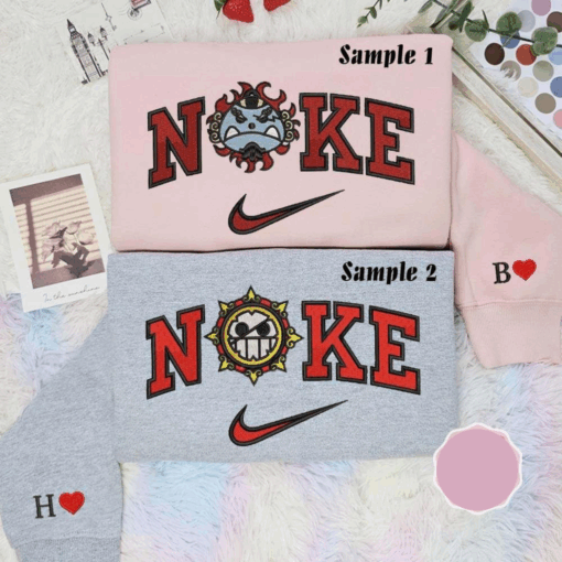 Jinbe And Joker Pirate Logo One Piece Anime Embroidered Couples Shirts, Best Gift for Anime Fans