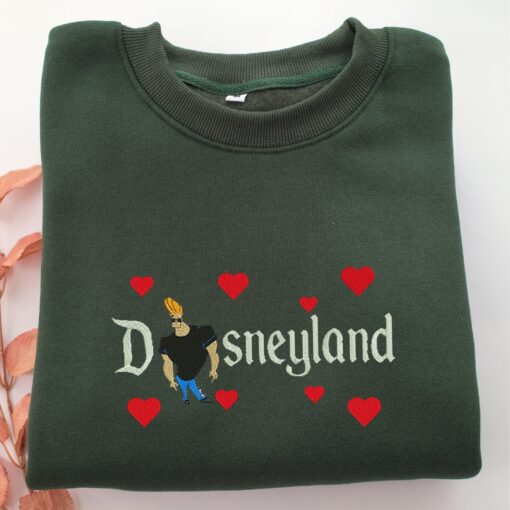 Johnny Bravo Disneyland Embroidery, Disneyland Embroidered Sweatshirt, Movie Disney Inspired, Best Gifts Idea For Him Her - Image 3