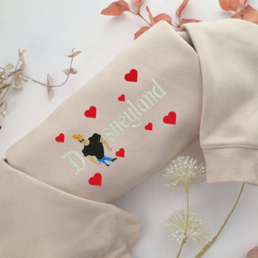 Johnny Bravo Disneyland Embroidery, Disneyland Embroidered Sweatshirt, Movie Disney Inspired, Best Gifts Idea For Him Her
