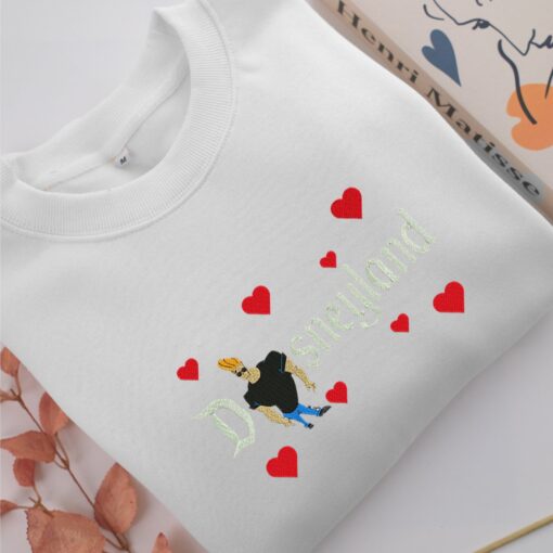 Johnny Bravo Disneyland Embroidery, Disneyland Embroidered Sweatshirt, Movie Disney Inspired, Best Gifts Idea For Him Her - Image 2