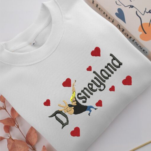 Johnny Bravo v1 Disneyland Embroidery, Disneyland Embroidered Sweatshirt, Movie Disney Inspired, Best Gifts Idea For Him Her - Image 2