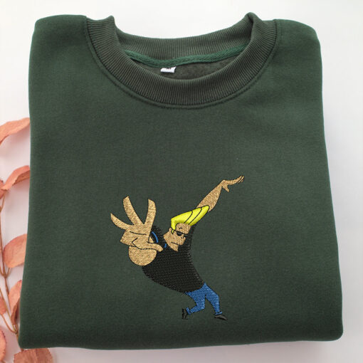 Johnny Bravo v1 Embroidery, Disneyland Embroidered Sweatshirt, Movie Disney Inspired, Best Gifts Idea For Him Her - Image 3