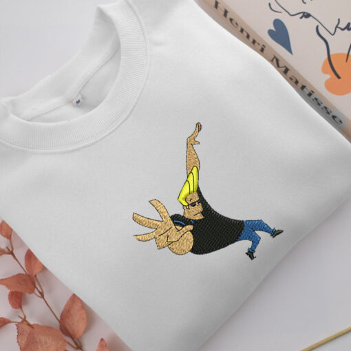 Johnny Bravo v1 Embroidery, Disneyland Embroidered Sweatshirt, Movie Disney Inspired, Best Gifts Idea For Him Her - Image 2