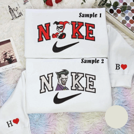 Joker And Harley Quinn Dc Characters Embroidered Couples Shirts