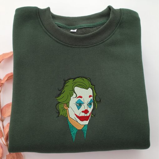Joker Face Embroidery, Disneyland Embroidered Sweatshirt, Movie Disney Inspired, Best Gifts Idea For Him Her - Image 3