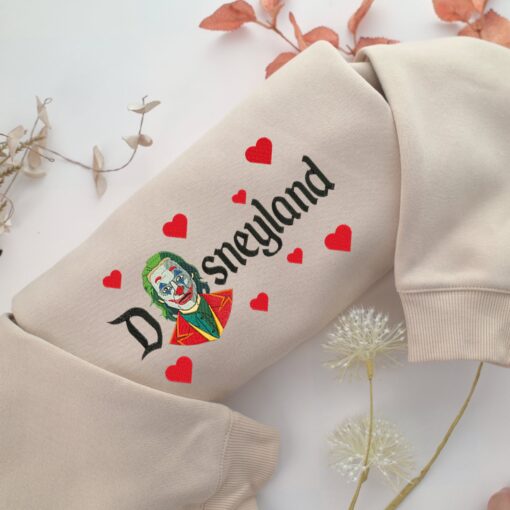 Joker v2 Disneyland Embroidery, Disneyland Embroidered Sweatshirt, Movie Disney Inspired, Best Gifts Idea For Him Her