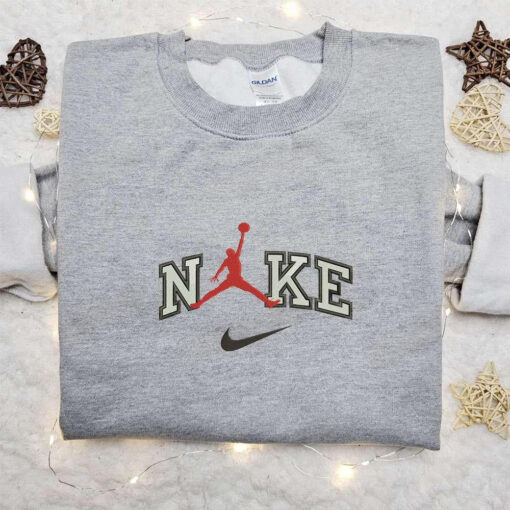 Jordan Logo x Nike Embroidered Shirt Sports Embroidered Shirt Nike Inspired Embroidered Hoodie 1