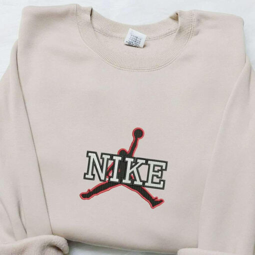 Jordan Logo x Nike Embroidered Shirt Sports Embroidered Shirt Nike Inspired Embroidered Hoodie