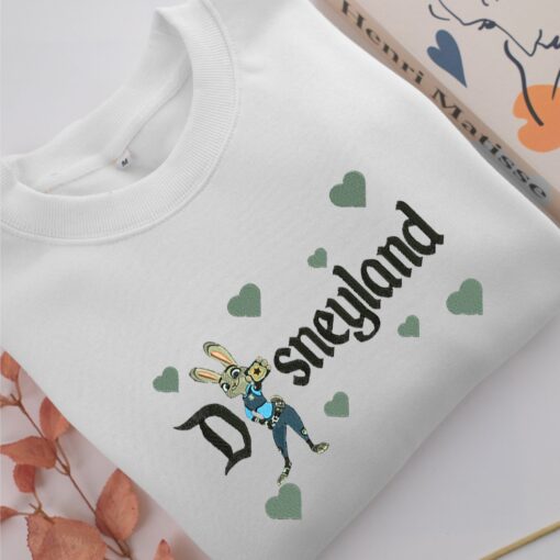 Judy Hopps Disneyland Embroidery, Disneyland Embroidered Sweatshirt, Movie Disney Inspired, Best Gifts Idea For Him Her - Image 2