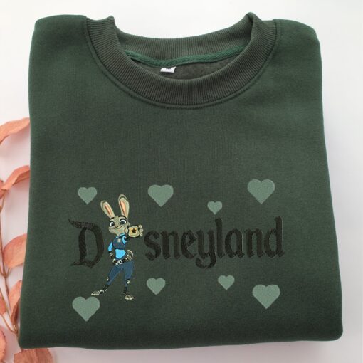 Judy Hopps Disneyland Embroidery, Disneyland Embroidered Sweatshirt, Movie Disney Inspired, Best Gifts Idea For Him Her - Image 3