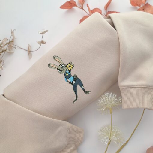 Judy Hopps Embroidery, Disneyland Embroidered Sweatshirt, Movie Disney Inspired, Best Gifts Idea For Him Her