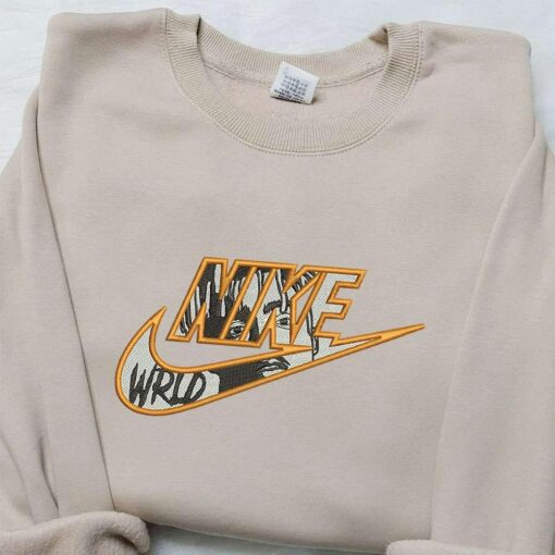 Juice WRLD x Nike Embroidered Hoodie Celebrity Embroidered Shirt Nike Inspired Embroidered Shirt