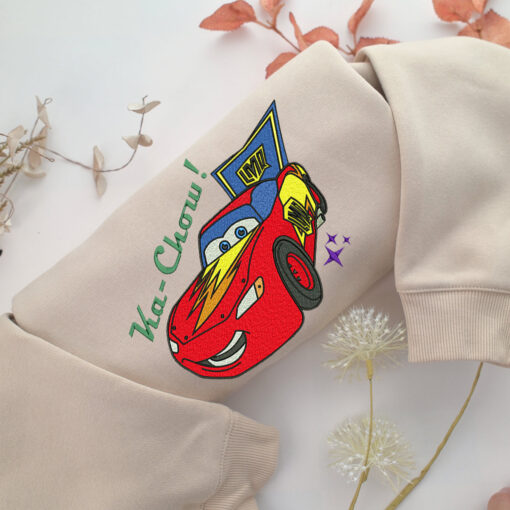 Ka Chow Car Embroidery, Disneyland Embroidered Sweatshirt, Movie Disney Inspired, Best Gifts Idea For Him Her