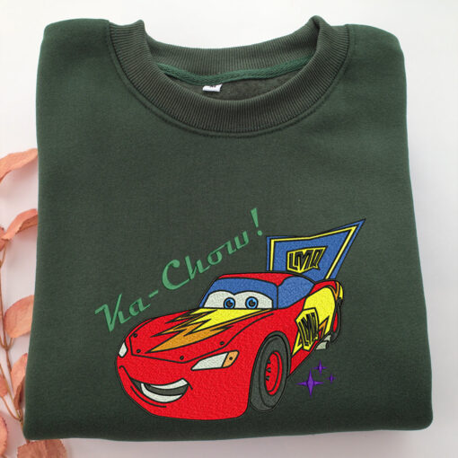 Ka Chow Car Embroidery, Disneyland Embroidered Sweatshirt, Movie Disney Inspired, Best Gifts Idea For Him Her - Image 3