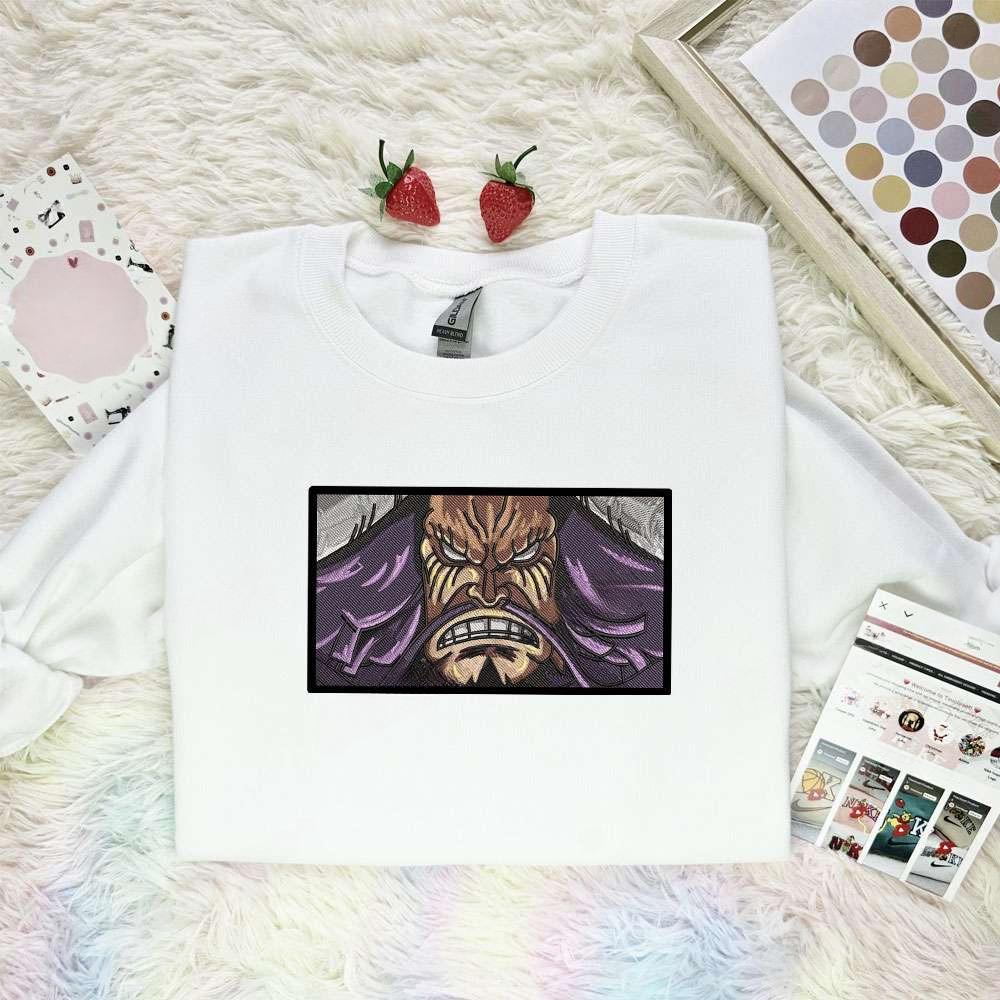 Kaido One Piece Anime , Anime Embroidered T-shirt Sweatshirt Hoodie, Inspired Anime Movie, Best Gift for Anime Fans