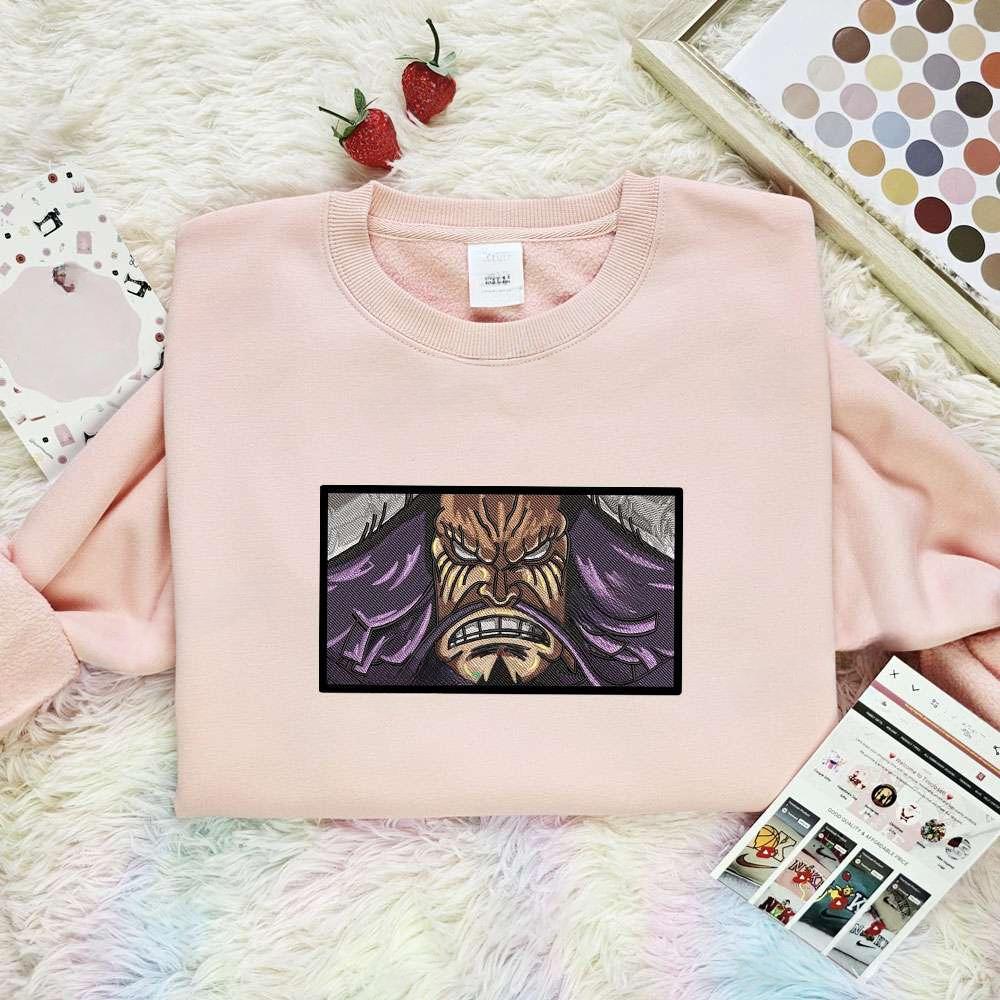 Kaido One Piece Anime Embroidered Shirt , Anime Embroidered T-shirt Sweatshirt Hoodie, Inspired Anime Movie, Best Gift for Anime Fans