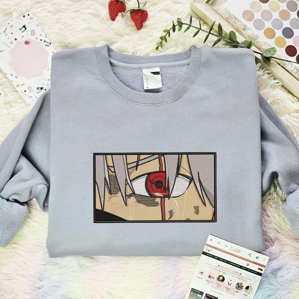 Kakashi Eye Naruto Anime , Anime Embroidered T-shirt Sweatshirt Hoodie, Inspired Anime Movie, Best Gift for Anime Fans