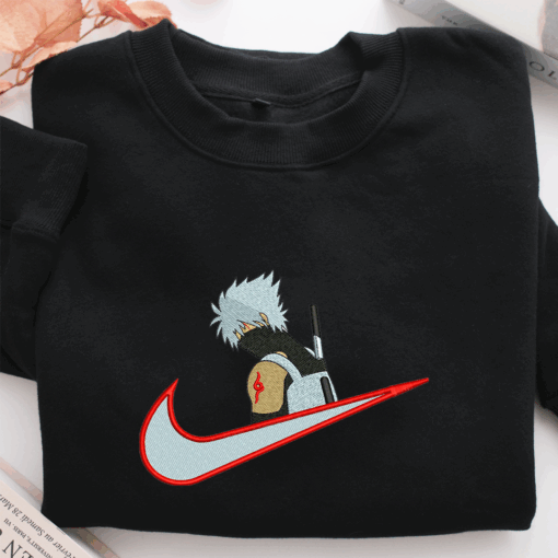 Kakashi Hatake Swoosh Nike Embroidered Sweatshirt, Nike Movie Inspired, Best Gifts Idea For Him Her - Image 2