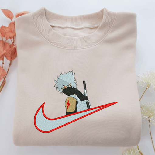 Kakashi Hatake Swoosh Nike Embroidered Sweatshirt, Nike Movie Inspired, Best Gifts Idea For Him Her