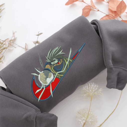 Kakashi Thunder Swoosh Nike Embroidered Sweatshirt, Nike Movie Inspired, Best Gifts Idea For Him Her - Image 4