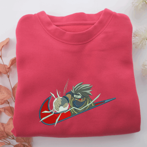 Kakashi Thunder Swoosh Nike Embroidered Sweatshirt, Nike Movie Inspired, Best Gifts Idea For Him Her - Image 5
