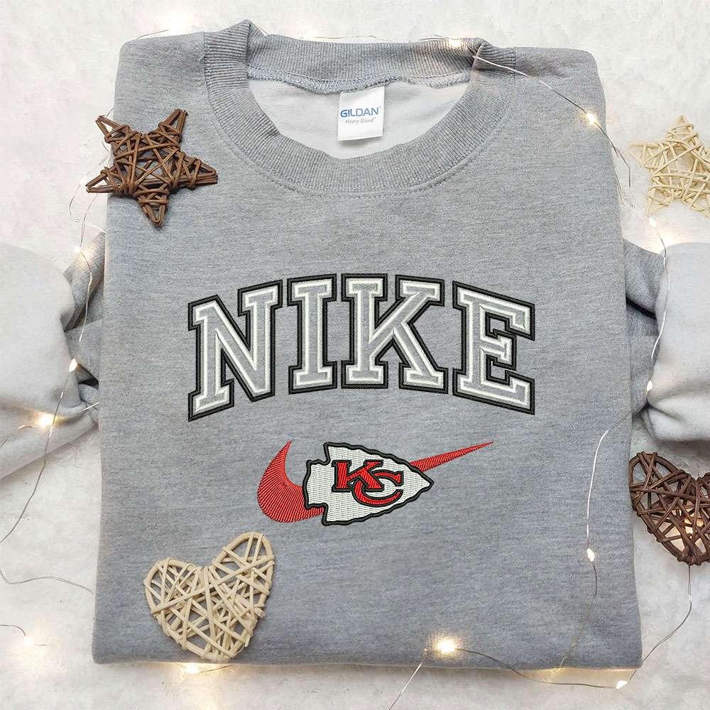 Kansas City Chiefs x Nike Embroidered Shirt NFL Sport Embroidered Shirt Custom Nike Embroidered Shirt