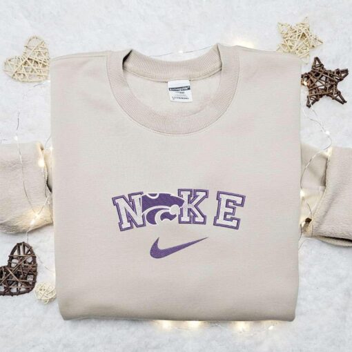 Kansas State Wildcats x Nike Embroidered Shirt NCAA Sports Embroidered Hoodie Best Gift Idea