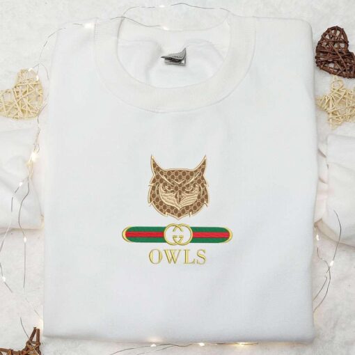 Kennesaw State Owls x Gucci Embroidered Shirt NCAA Sports Embroidered Hoodie Best Gift Idea
